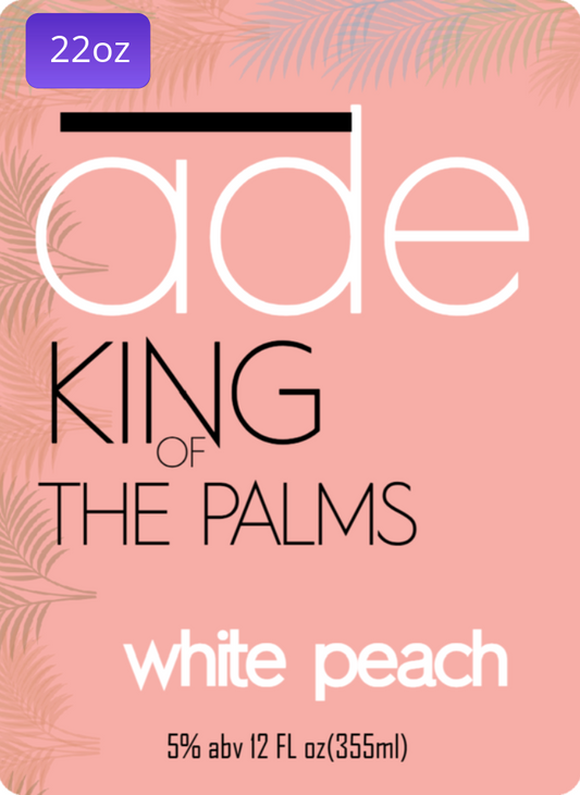 Ade King of the Palms White Peach Palm Wine 22oz 650ml