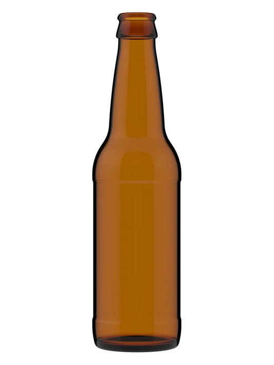 12 oz Amber Beer Bottles Free Shipping 24-Pack Pry Off Crown Cap